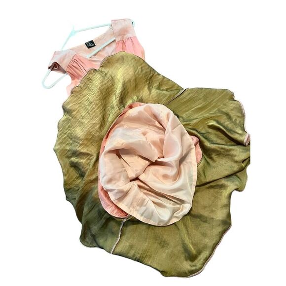 CoVelo Clothing NWT Sleeveless Diamond A-Line Maxi Dress Salmon Medium Formal - Picture 10 of 11